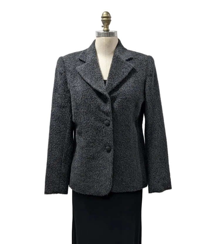 Three Button Classic Blazer: Charcoal — Studio