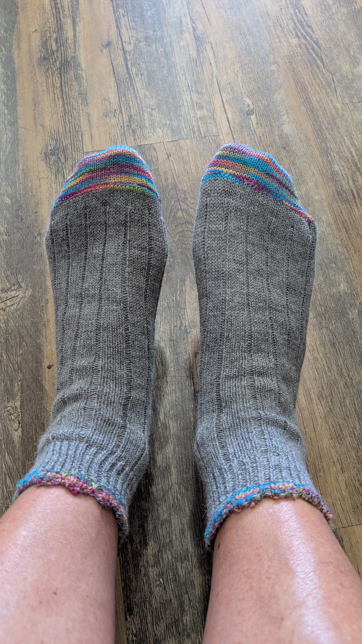 Retro Ribbed Bobby Socks-Silver