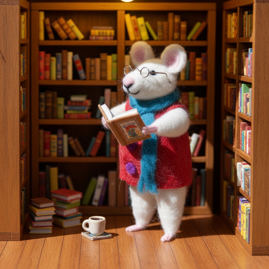 Mouse - Bookworm - Lanart Alpaca