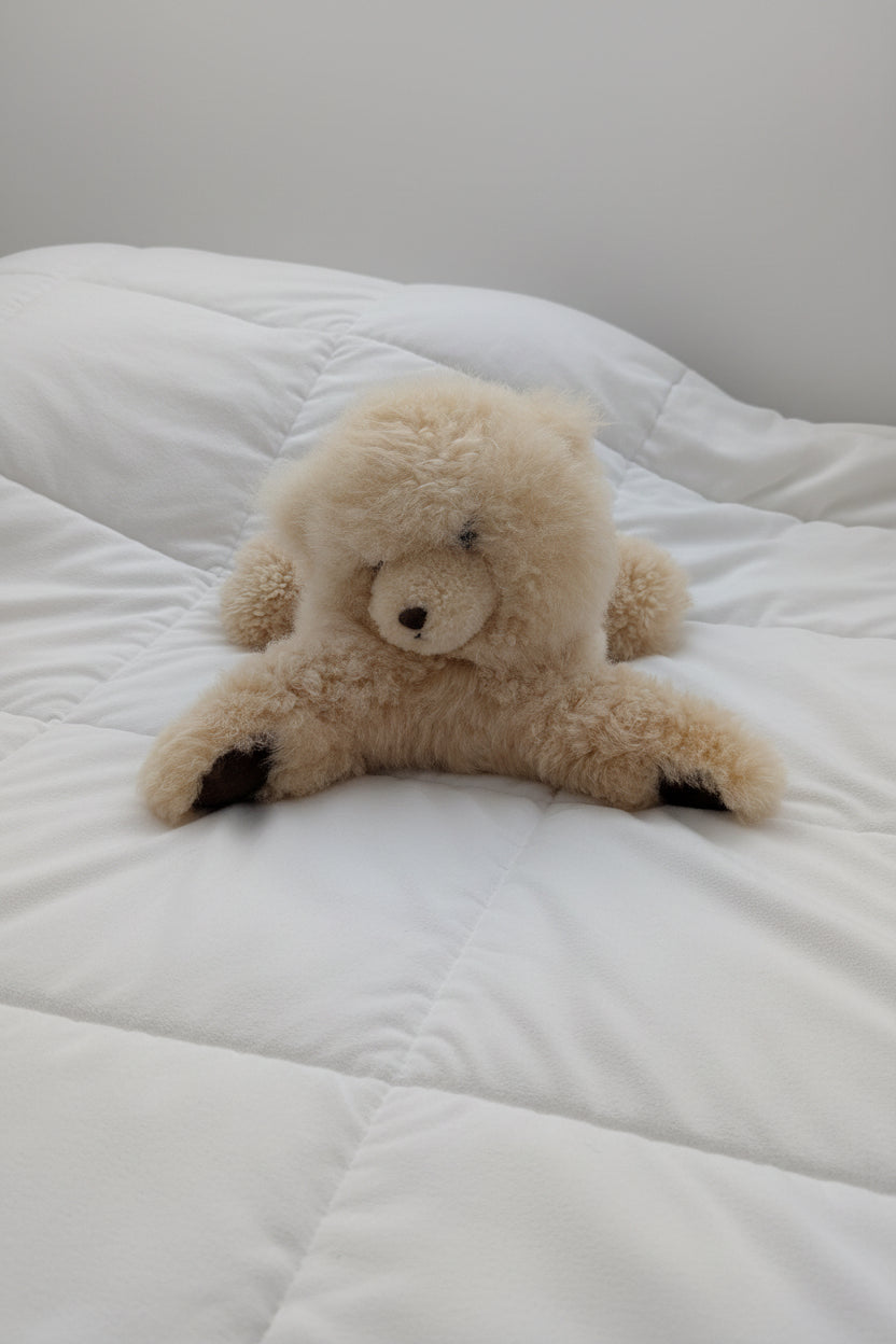 Plush swivel head bears made from alpaca fur by Lanart Alpaca
