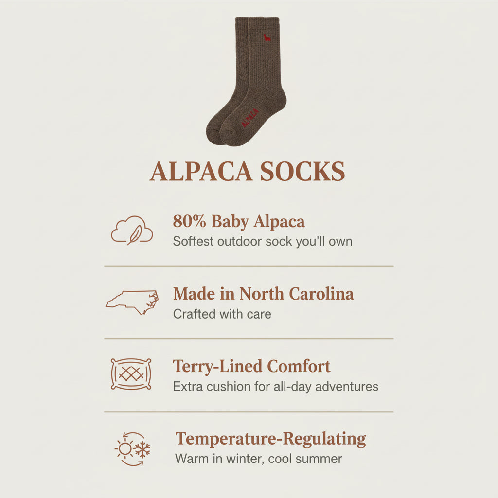 Everest Outdoor Alpaca Socks RoseGray - Lanart Alpaca