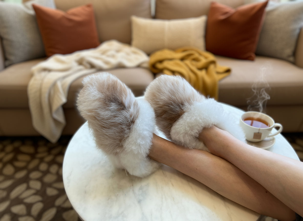 Reversible Fur House Slipper