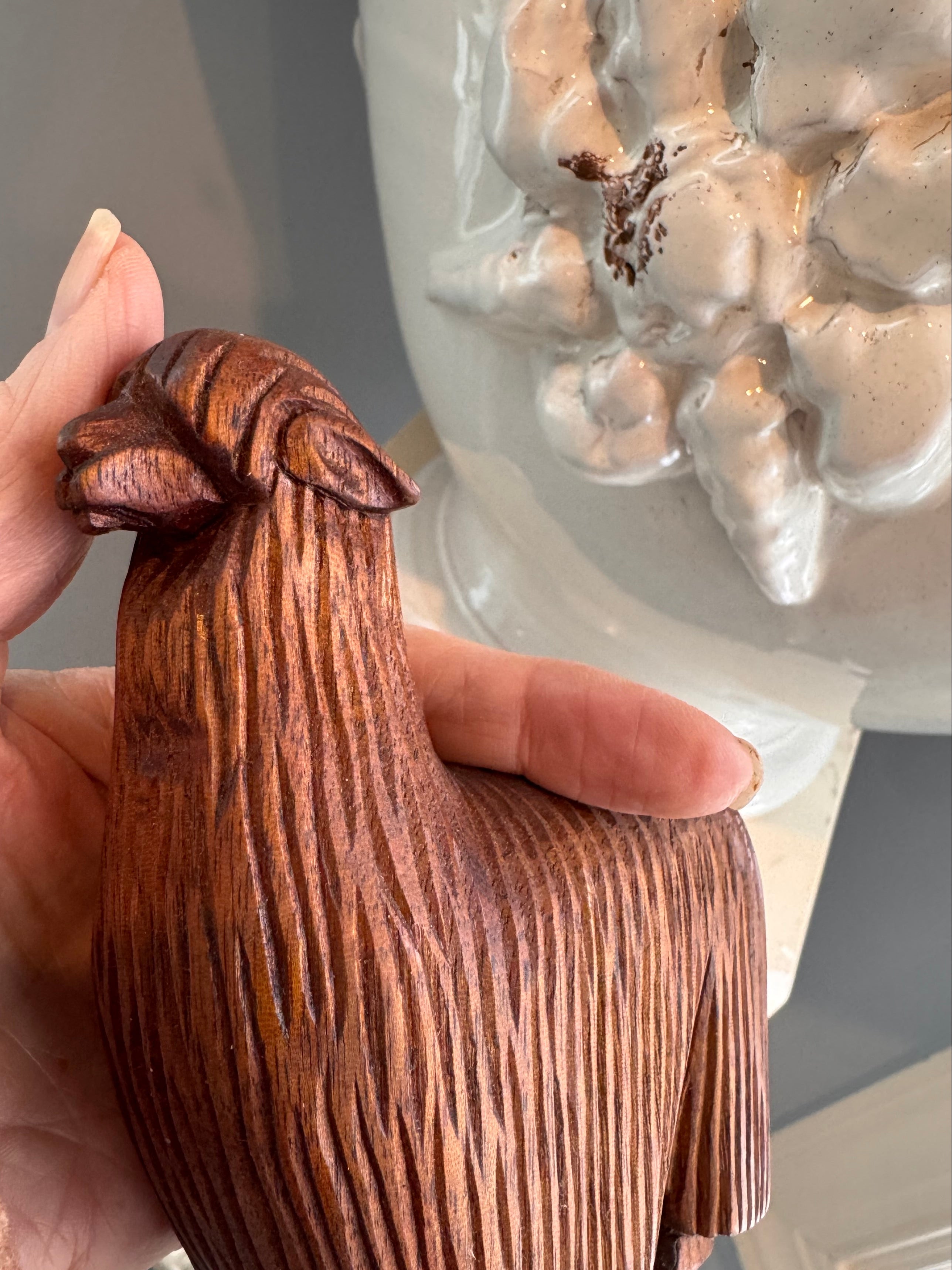 Wooden Huacaya Carving— Studio
