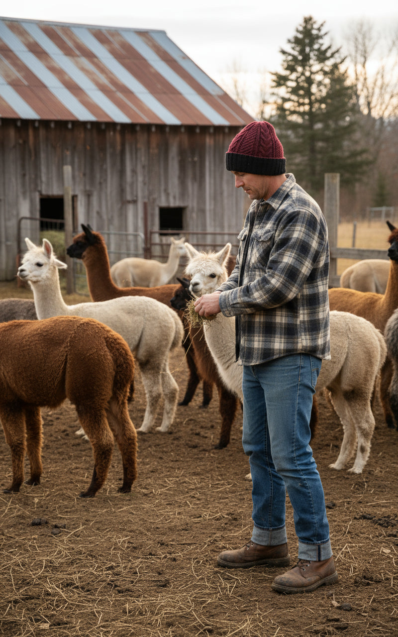 Irish Reversible Alpaca Beanie