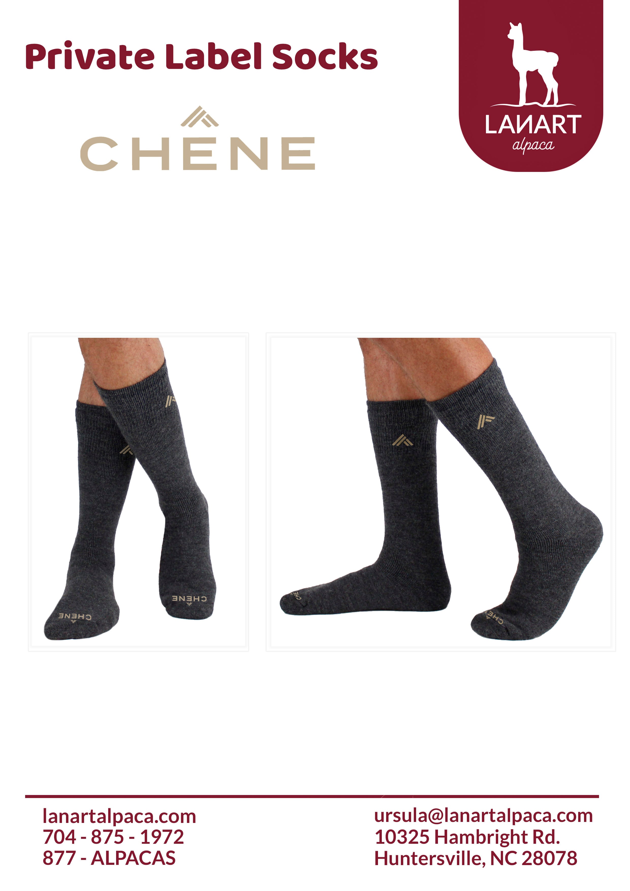 Chene Alpaca Crew Socks Charcoal