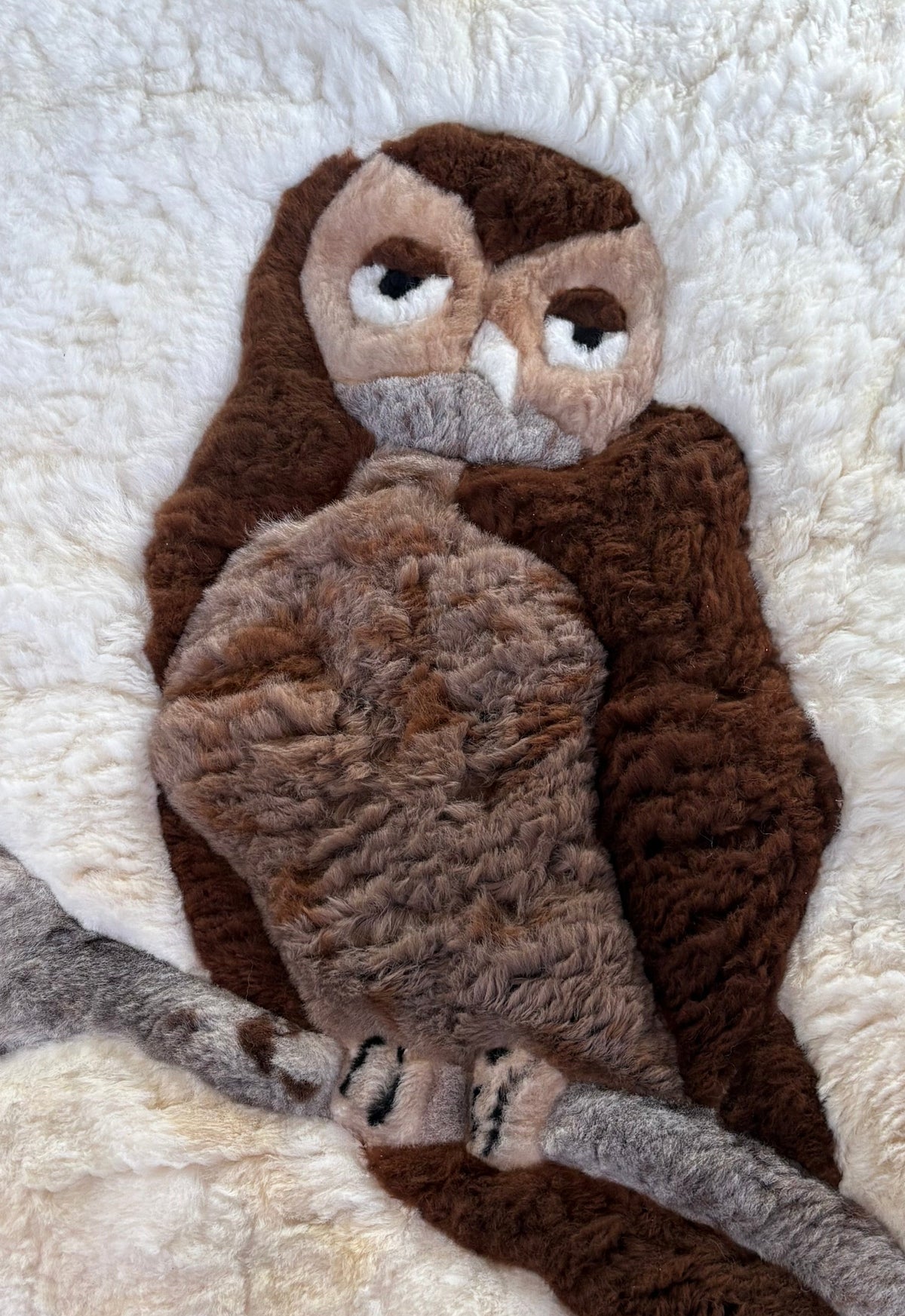 Owl Alpaca Fur Wall Decor — Studio