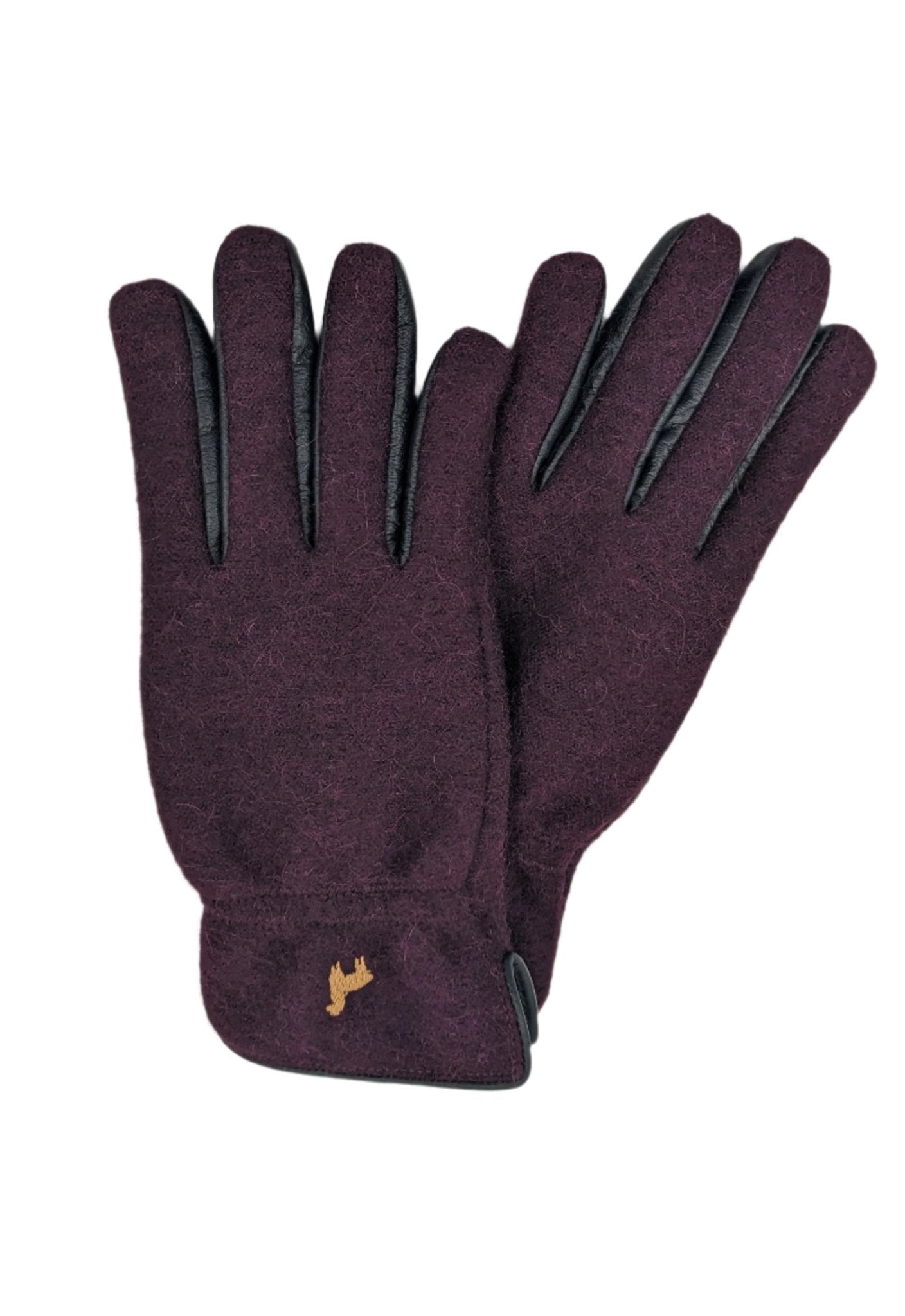 Felted Dress Gloves - Eggplant - Lanart Alpaca