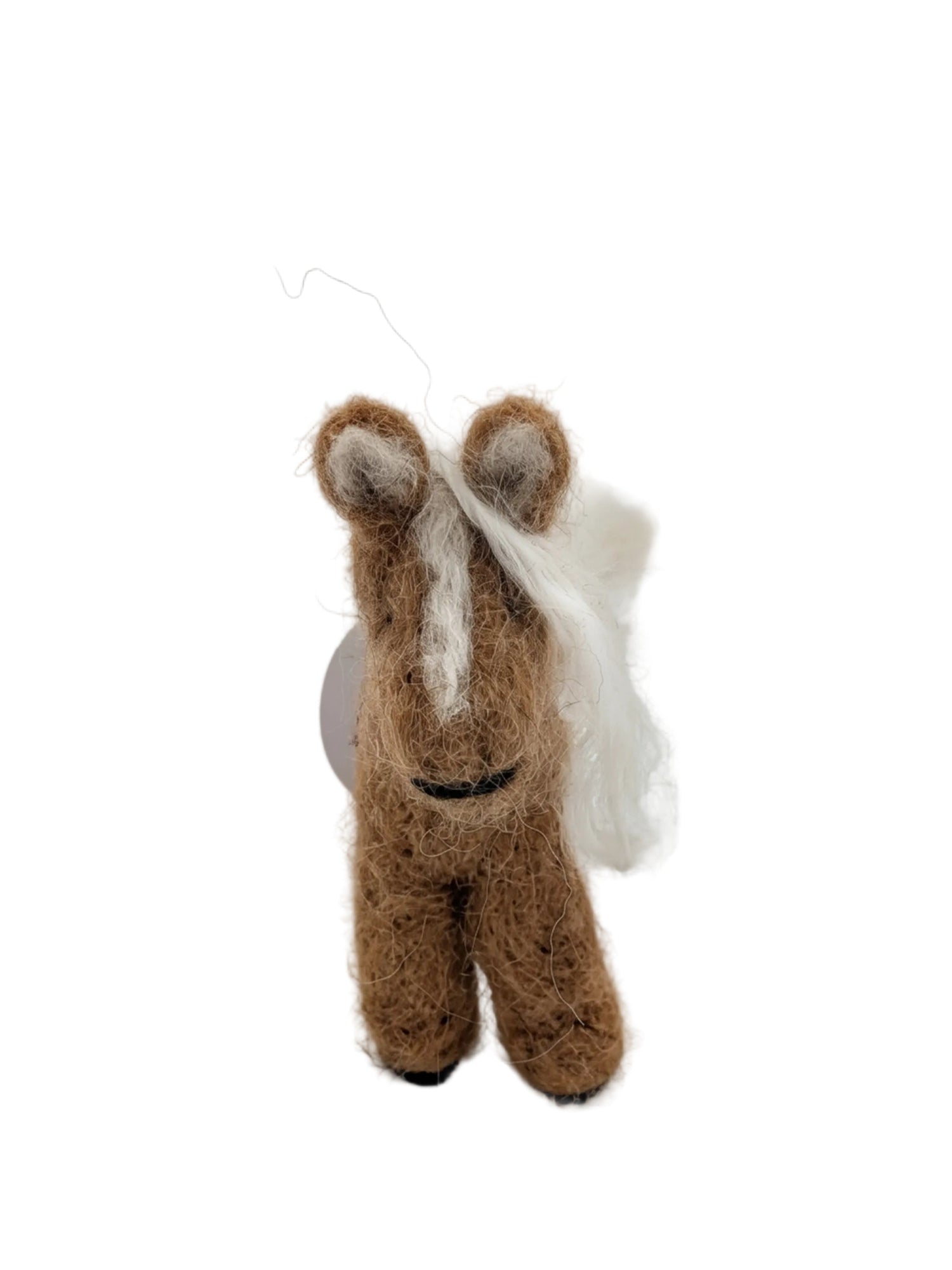 Felted alpaca fiber horse