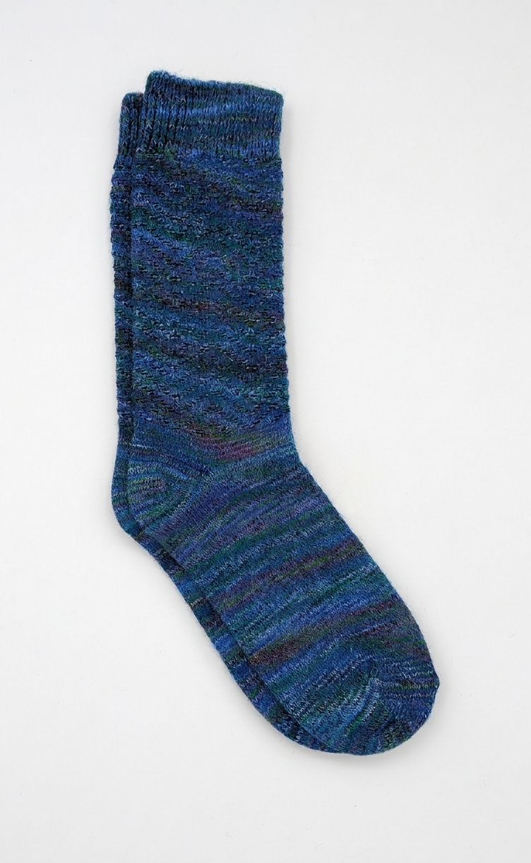 Stella Blue Handpainted Art Socks