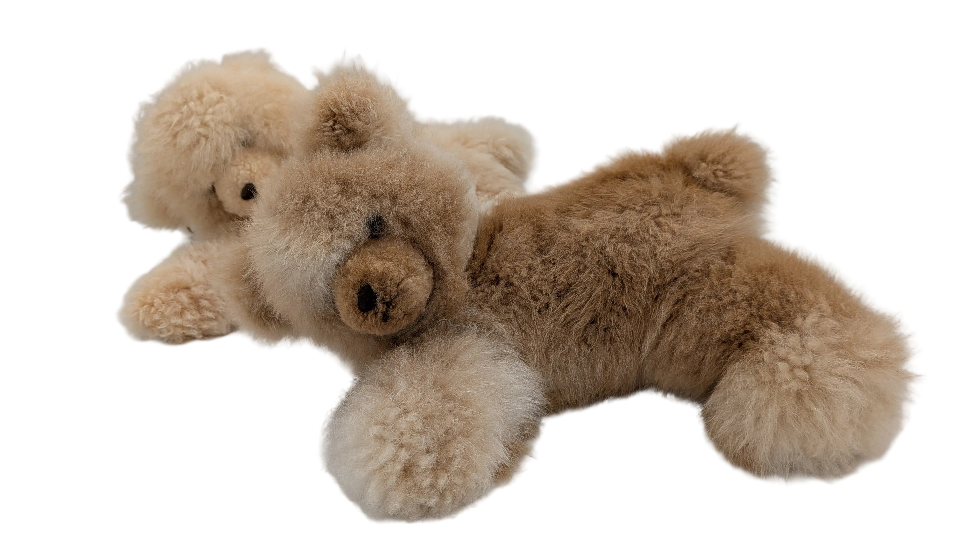 Plush swivel head bears made from alpaca fur by Lanart Alpaca