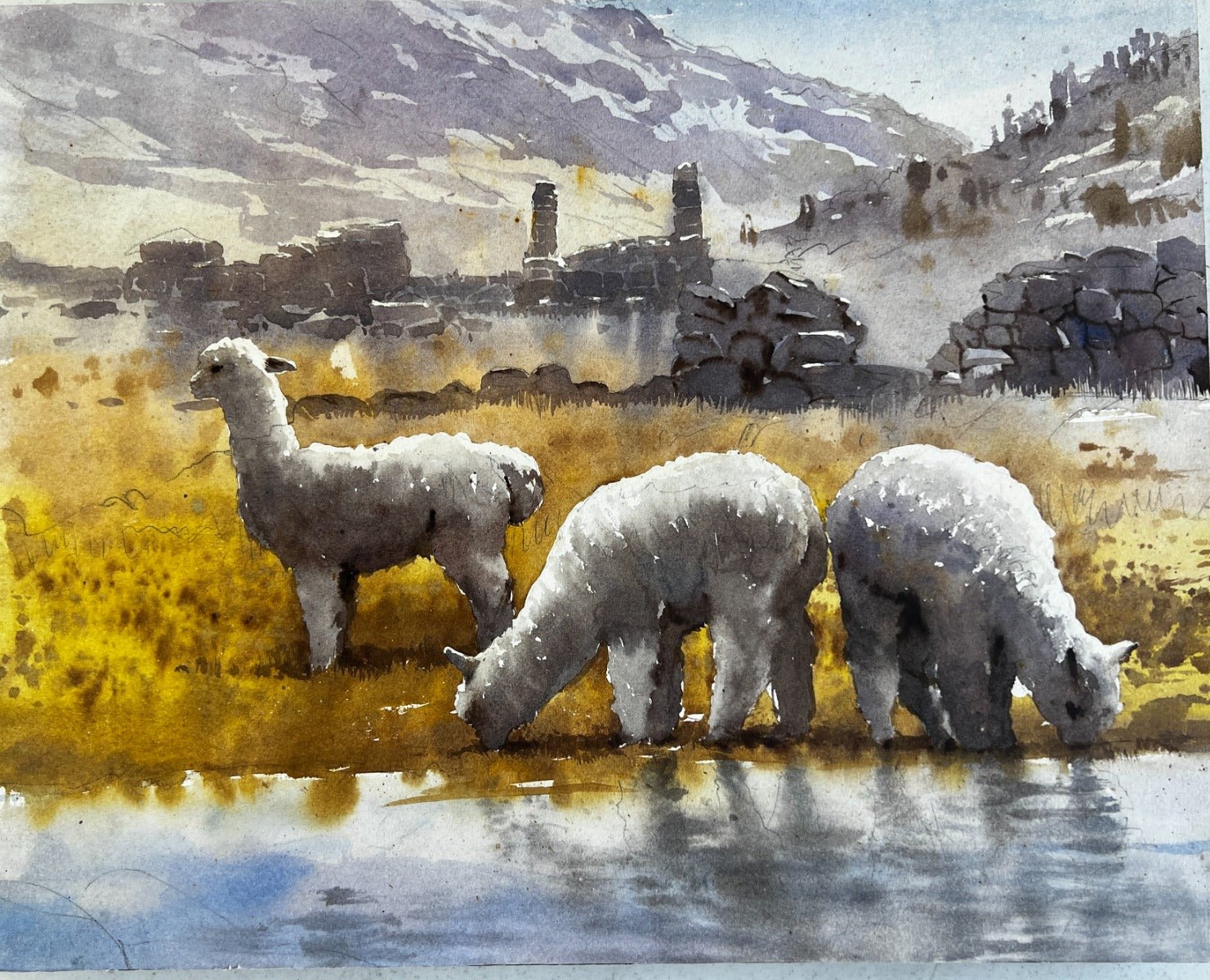 By the Water: Oil - Lanart Alpaca