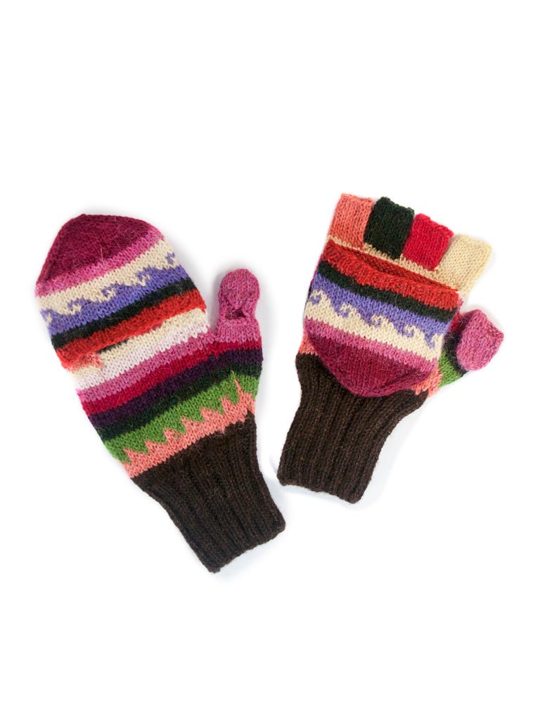 Fiesta Glittens - Two in One - Lanart Alpaca