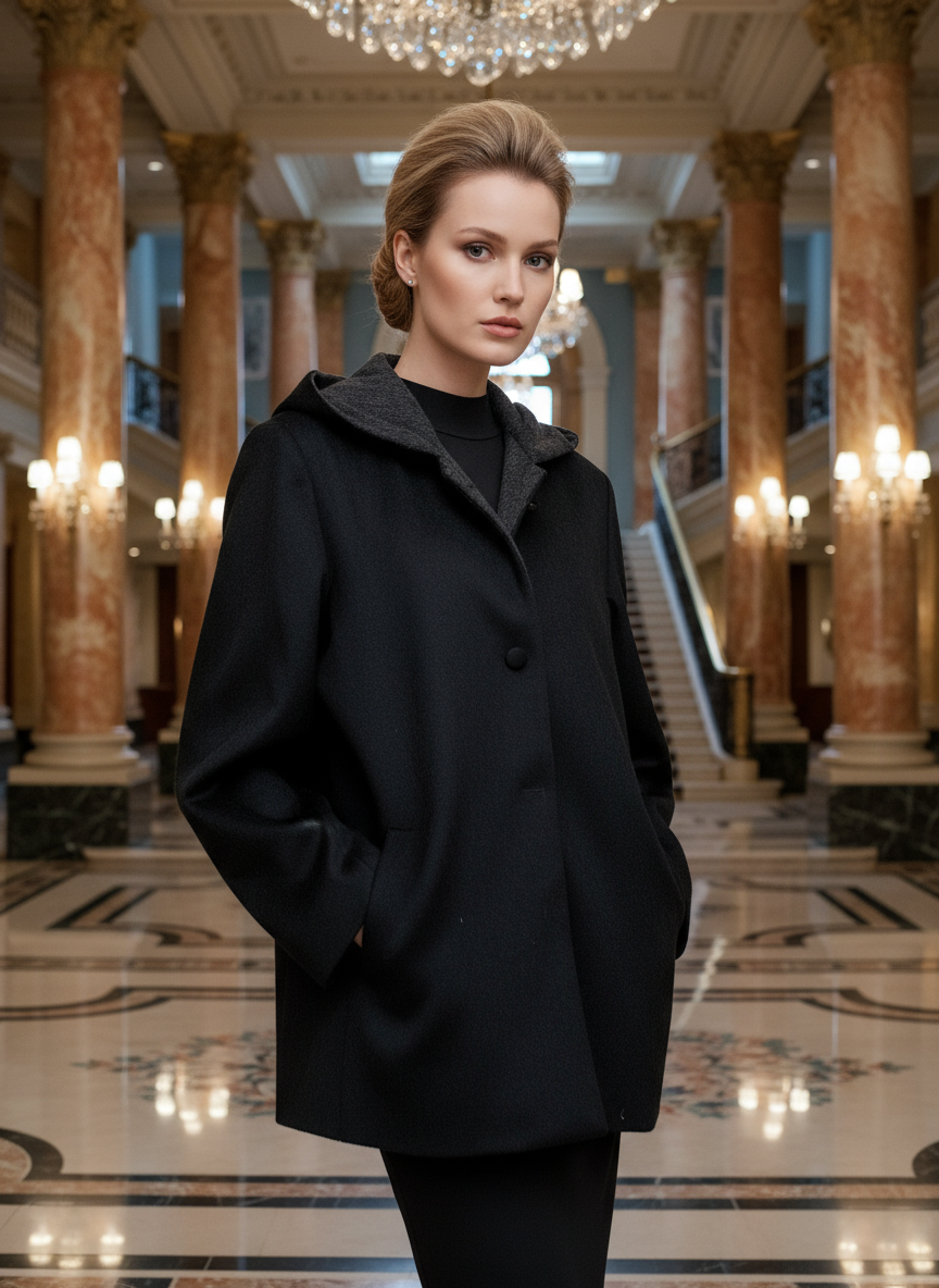 Hooded Two Tone Jacket — Studio