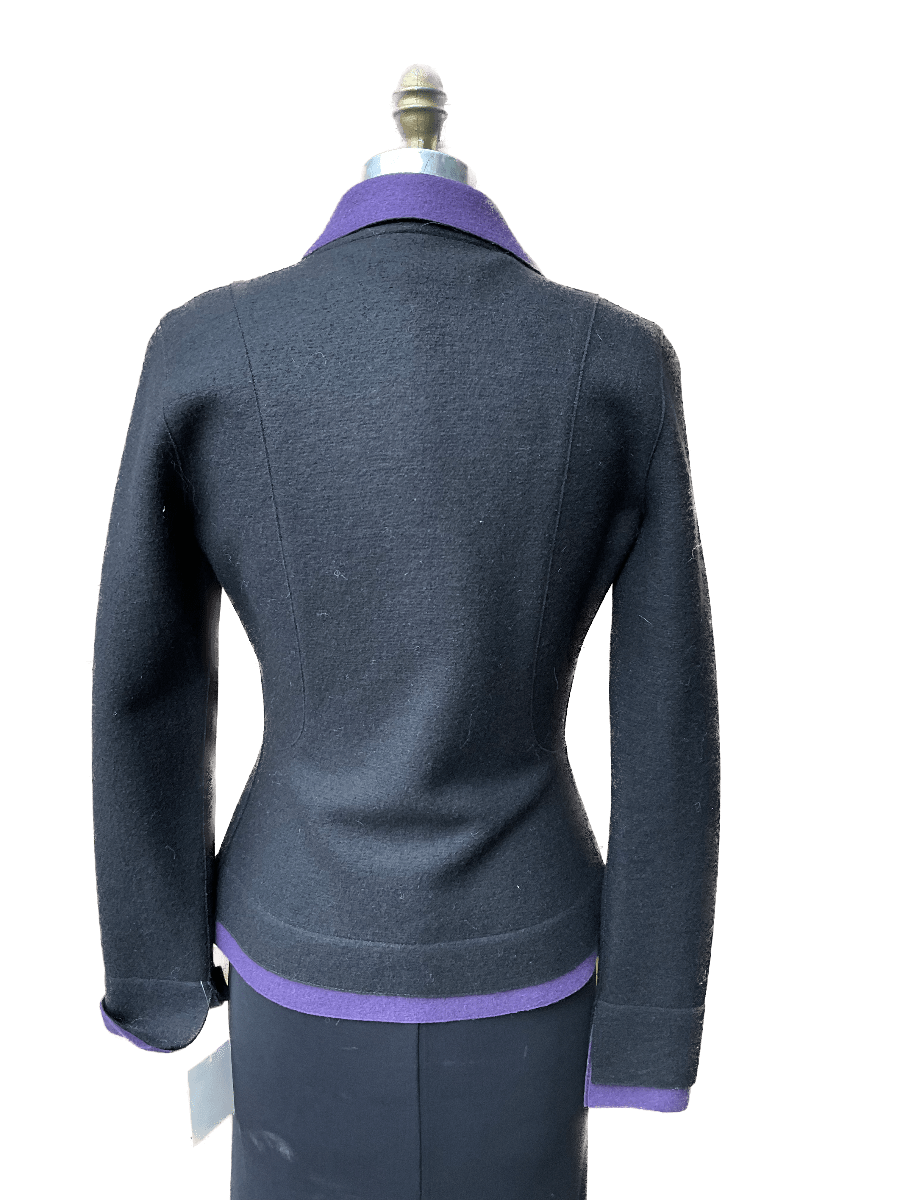 Pretty Black/Purple Jacket - Lanart Alpaca