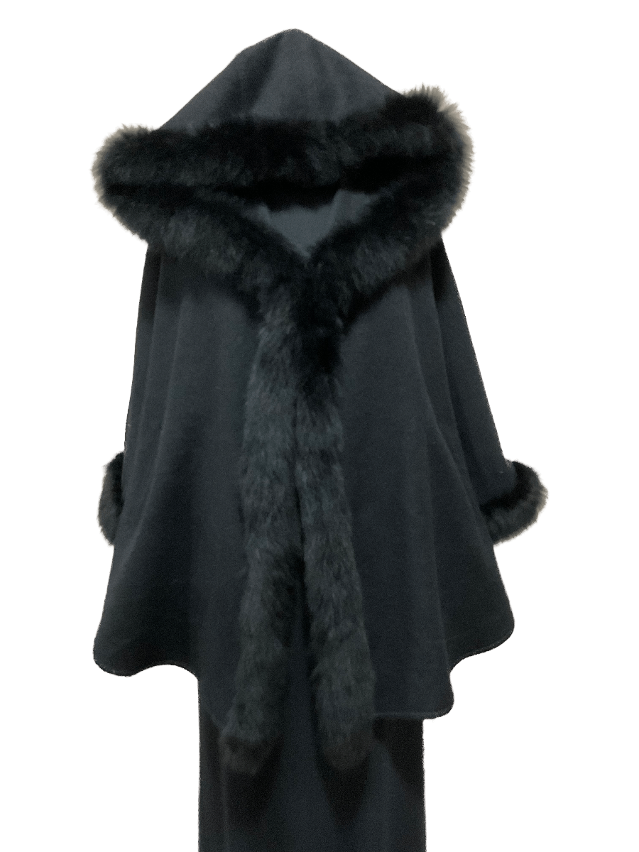 Royalty Fur Hooded Cape - Lanart Alpaca