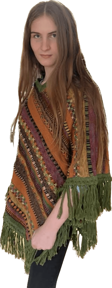 Tapestry Weave Poncho - Lanart Alpaca