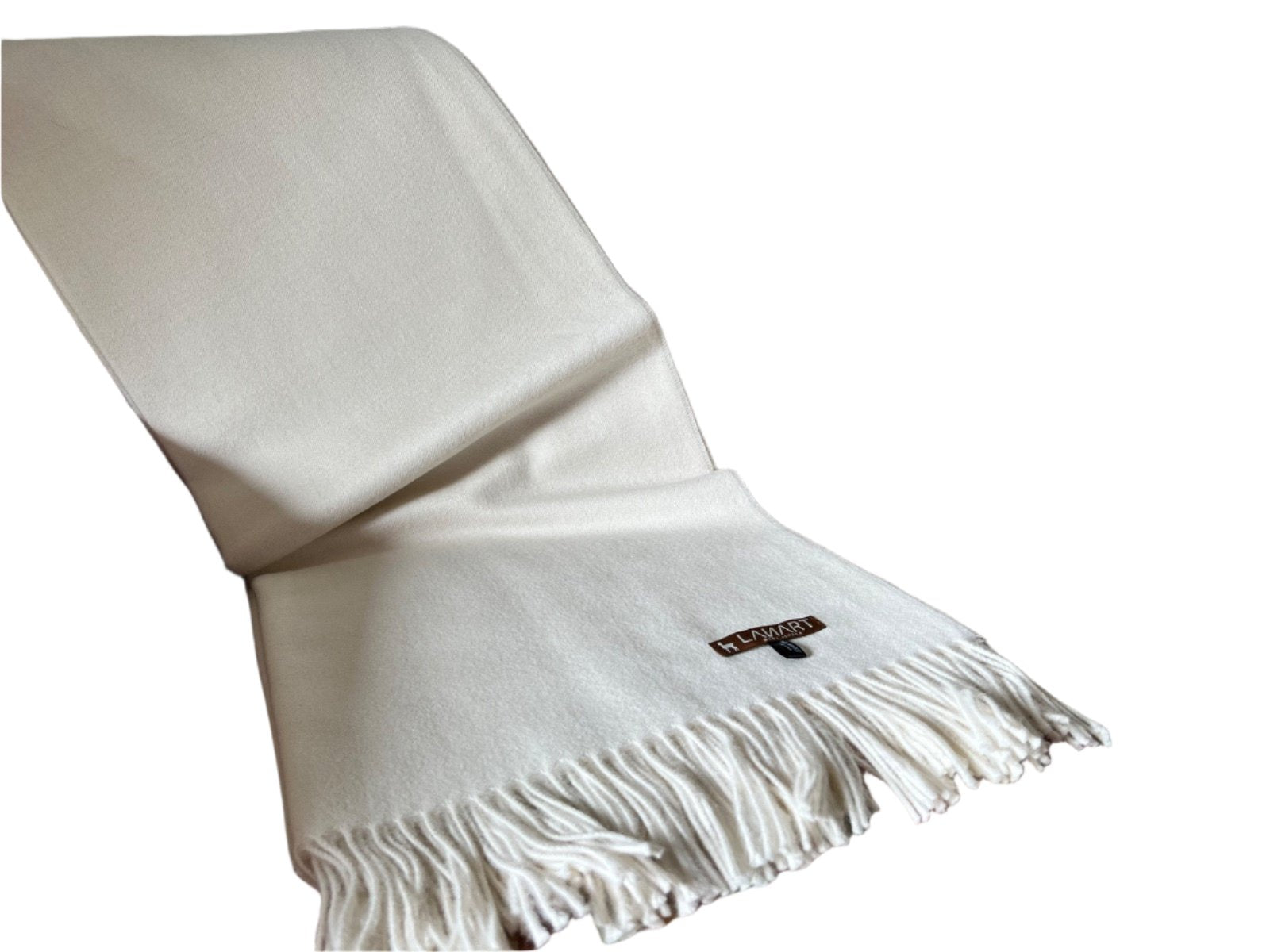 Pure Baby Alpaca Throw Blanket - Pearl - Lanart Alpaca