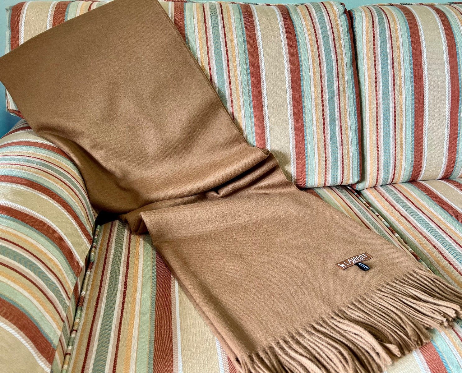 Pure Baby Alpaca Throw Blanket - Vicuña - Lanart Alpaca