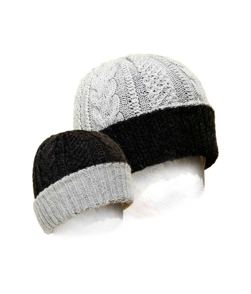 Irish Reversible Alpaca Beanie - Lanart Alpaca