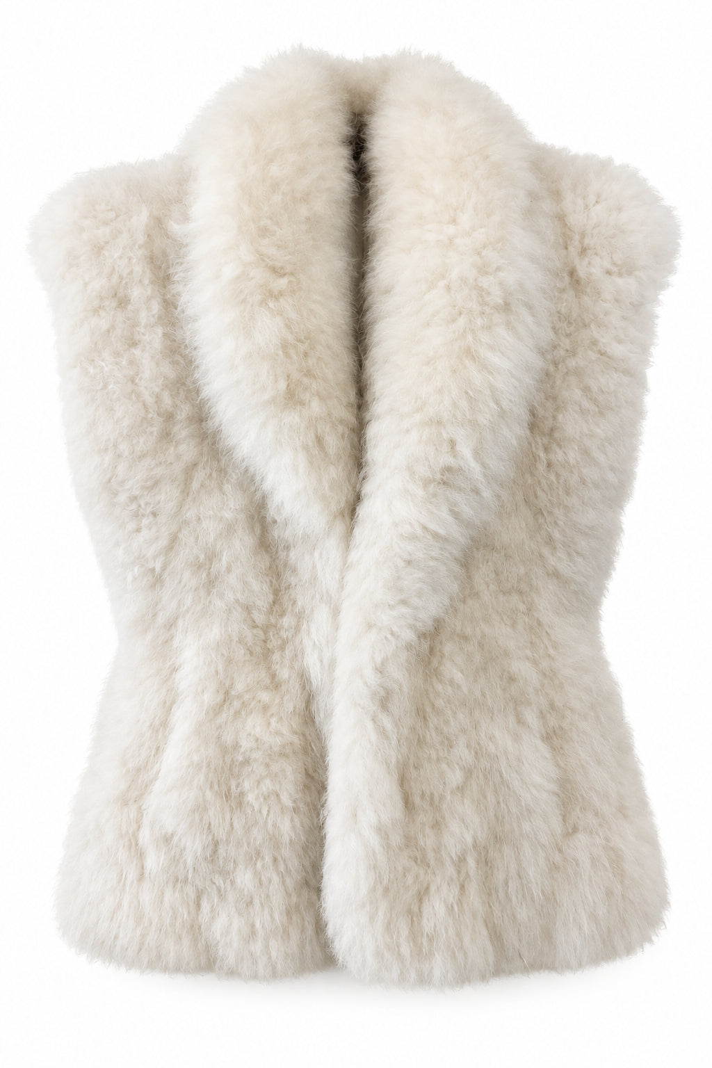 Gorgeous alpaca fur vest with pockets and full lining.