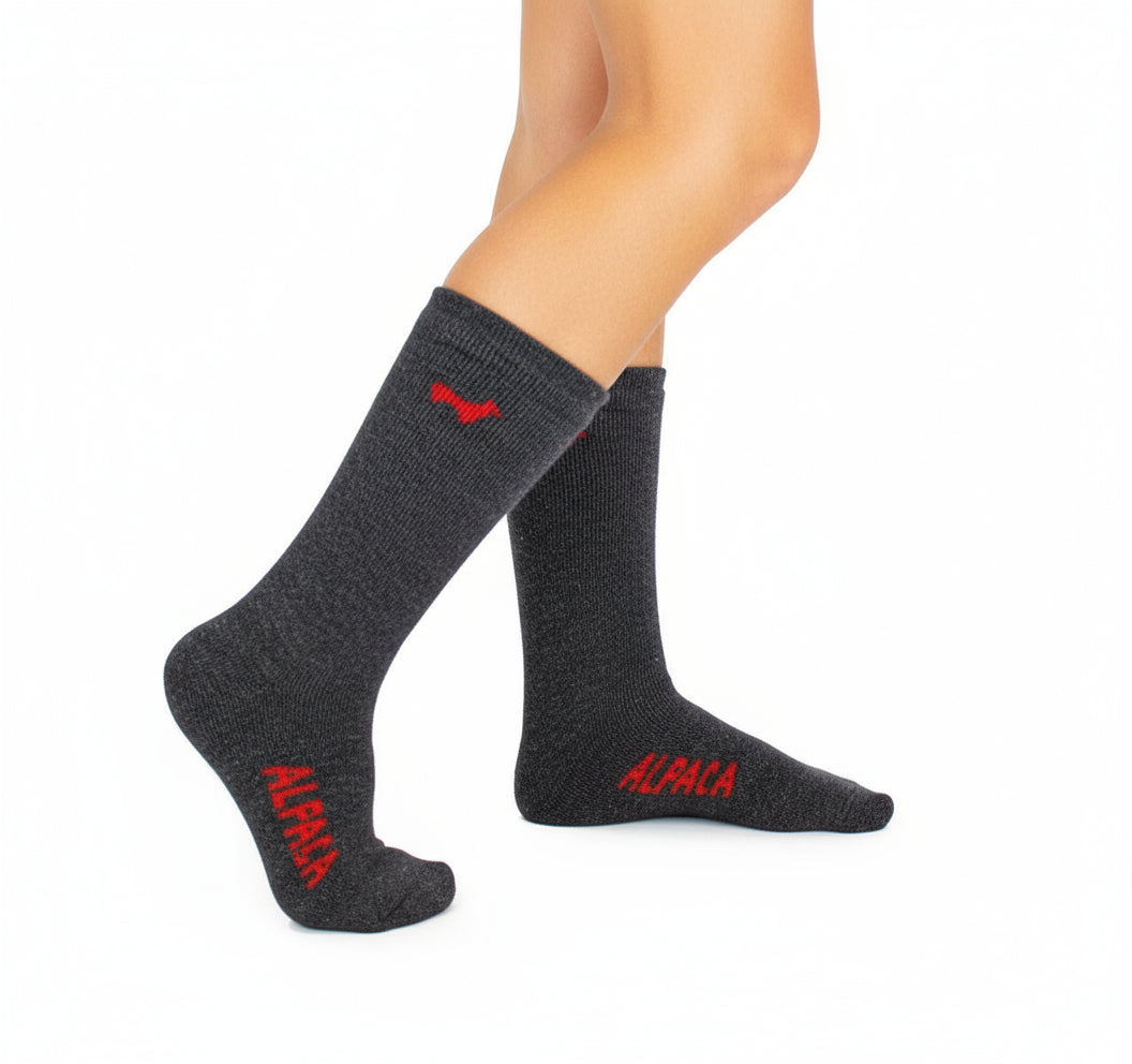 Everest Outdoor Alpaca Socks Charcoal - Lanart Alpaca