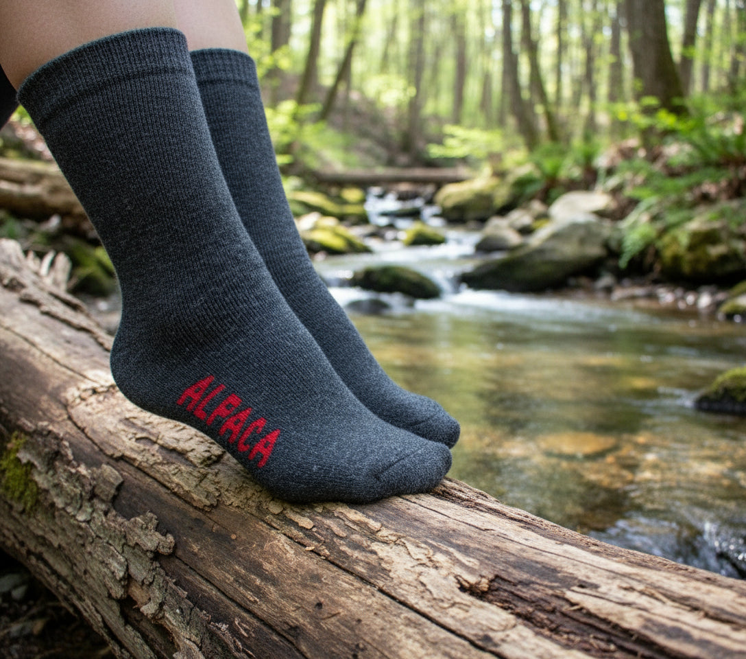 Everest Outdoor Alpaca Socks Charcoal - Lanart Alpaca