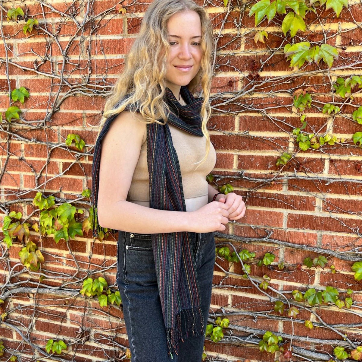 Metaphysical Hand Woven Scarf - Lanart Alpaca