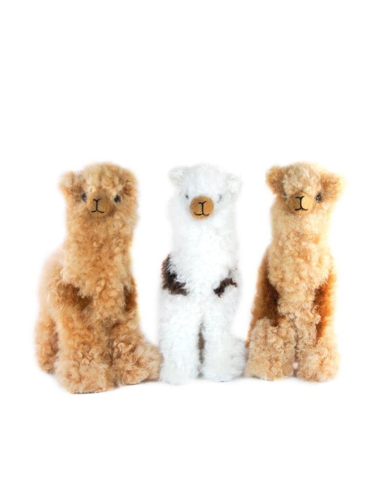 Plush Cria Alpaca 8" - Lanart Alpaca in 3 distinct colors