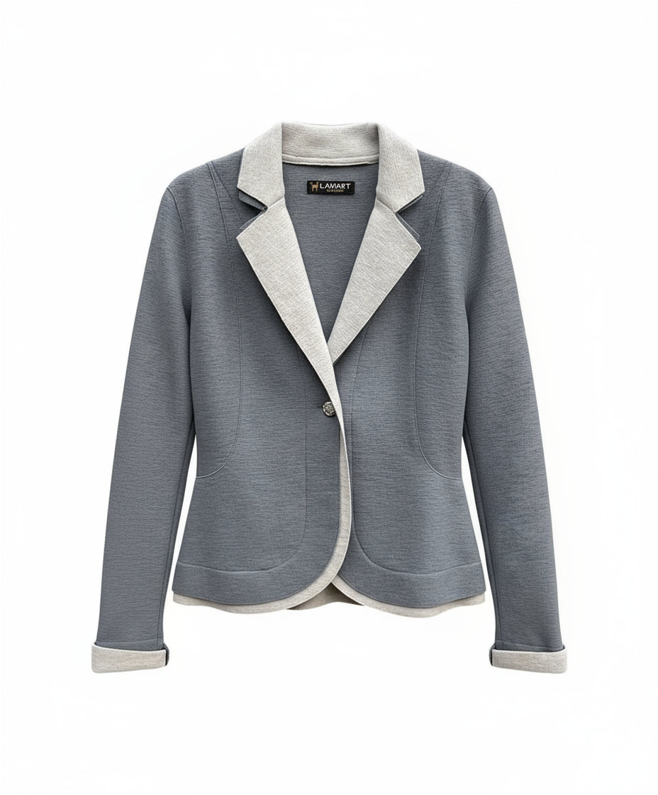 Pretty Gray & Silver Jacket - Lanart Alpaca