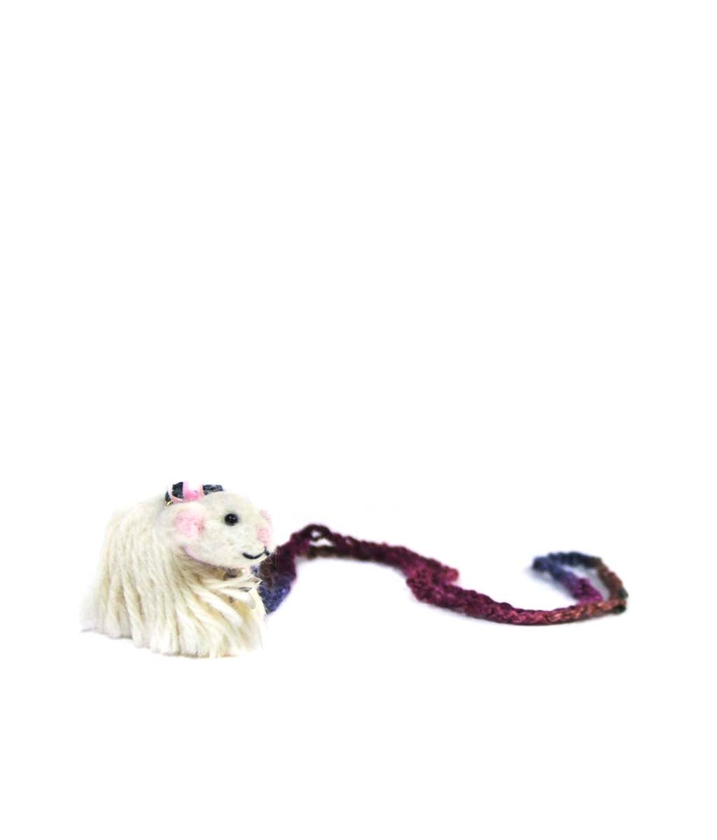 Sheep: Felted Necklace - Lanart Alpaca