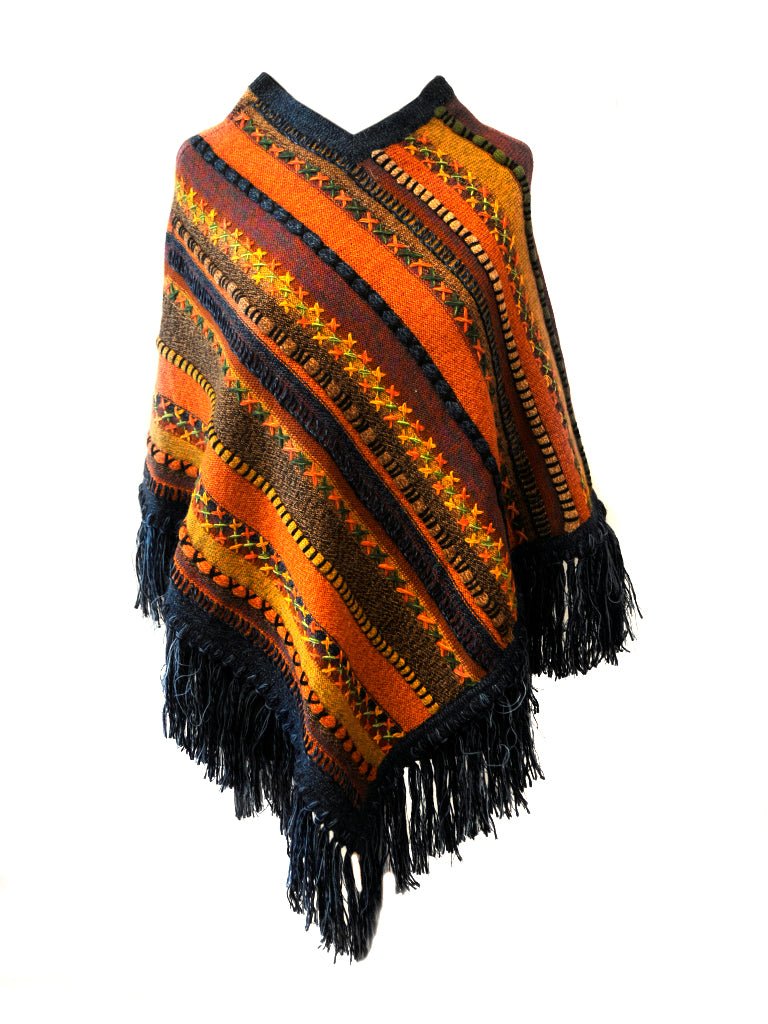 Tapestry Weave Poncho - Lanart Alpaca