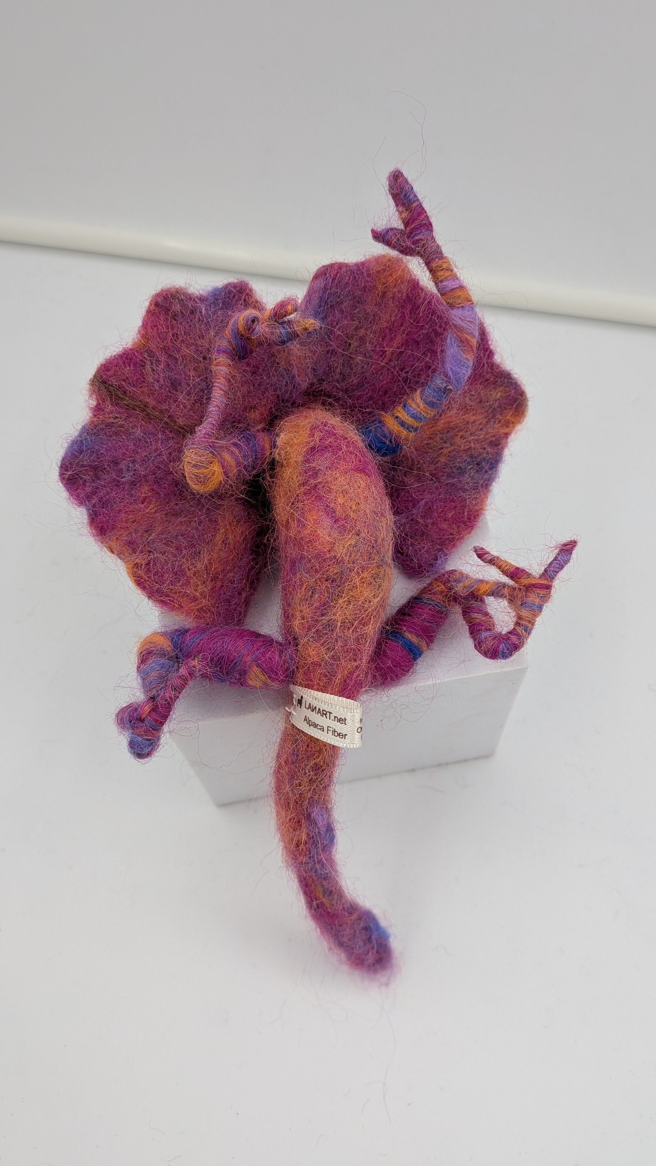 Frilled neck lizard felted alpaca by Lanart