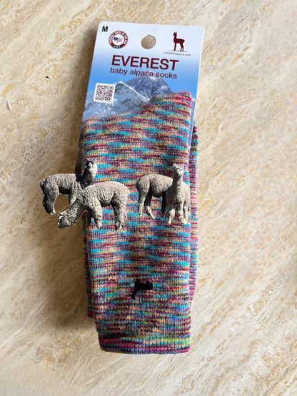 Everest Hand Painted Alpaca Socks Candy