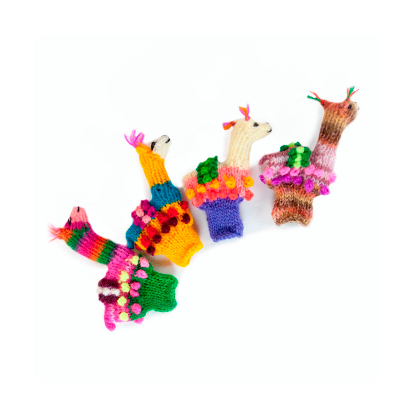 Handknit Alpaca Finger Puppets