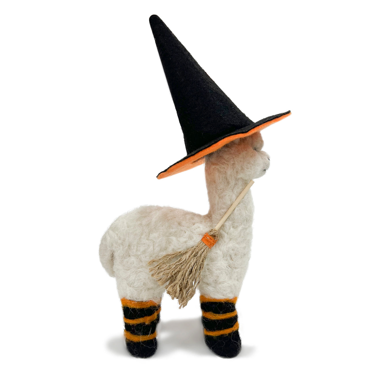 Witchy Alpaca- Artisan Hand-Felted Alpaca Sculpture