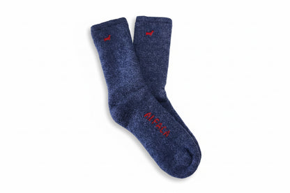 Rugged Alpaca Socks-Denim