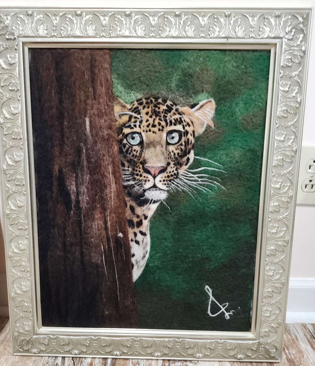 Leopard Felted Portrait