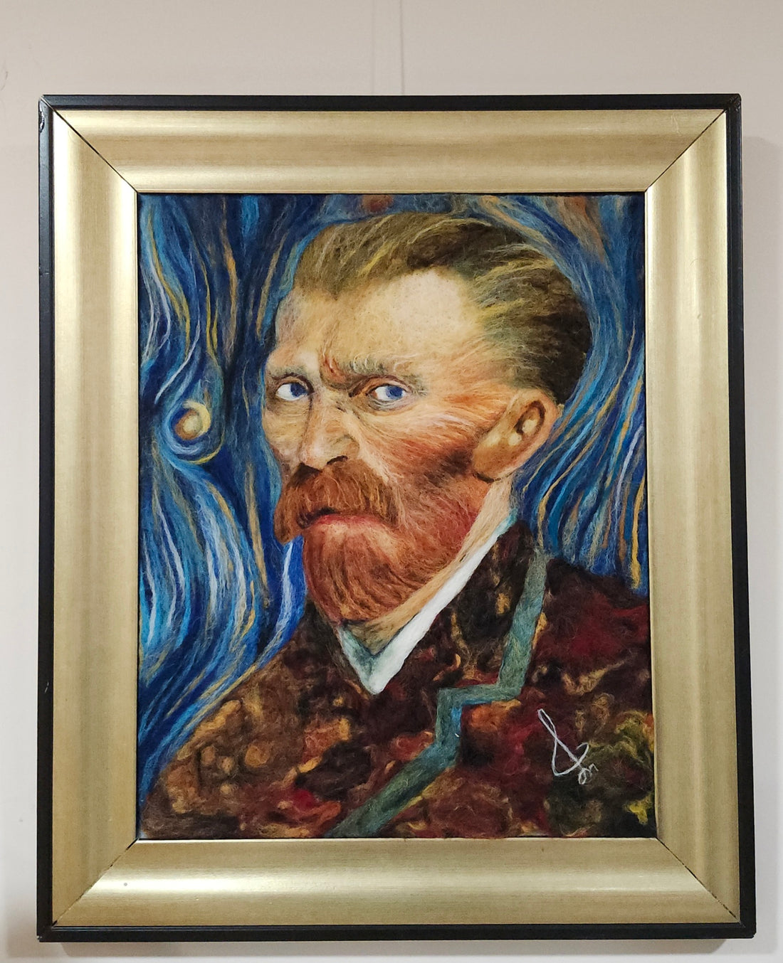 Van Gogh Felted Portrait