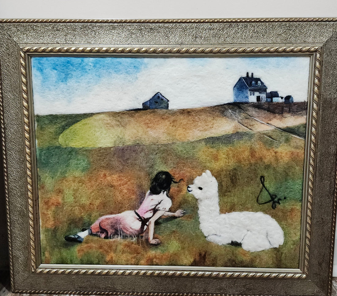 I and the Alpaca Village: Felted Portrait