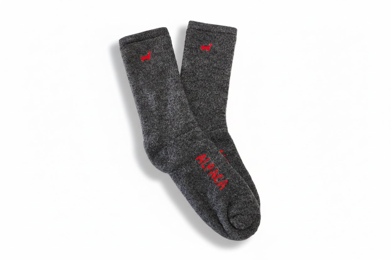 Rugged Alpaca Socks-Gray