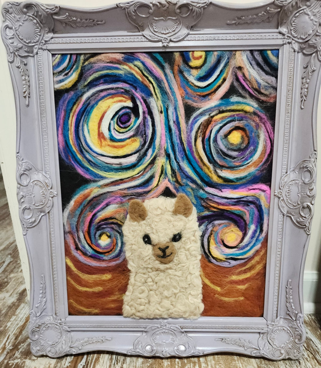 Starry Whispers: Alpaca Portrait