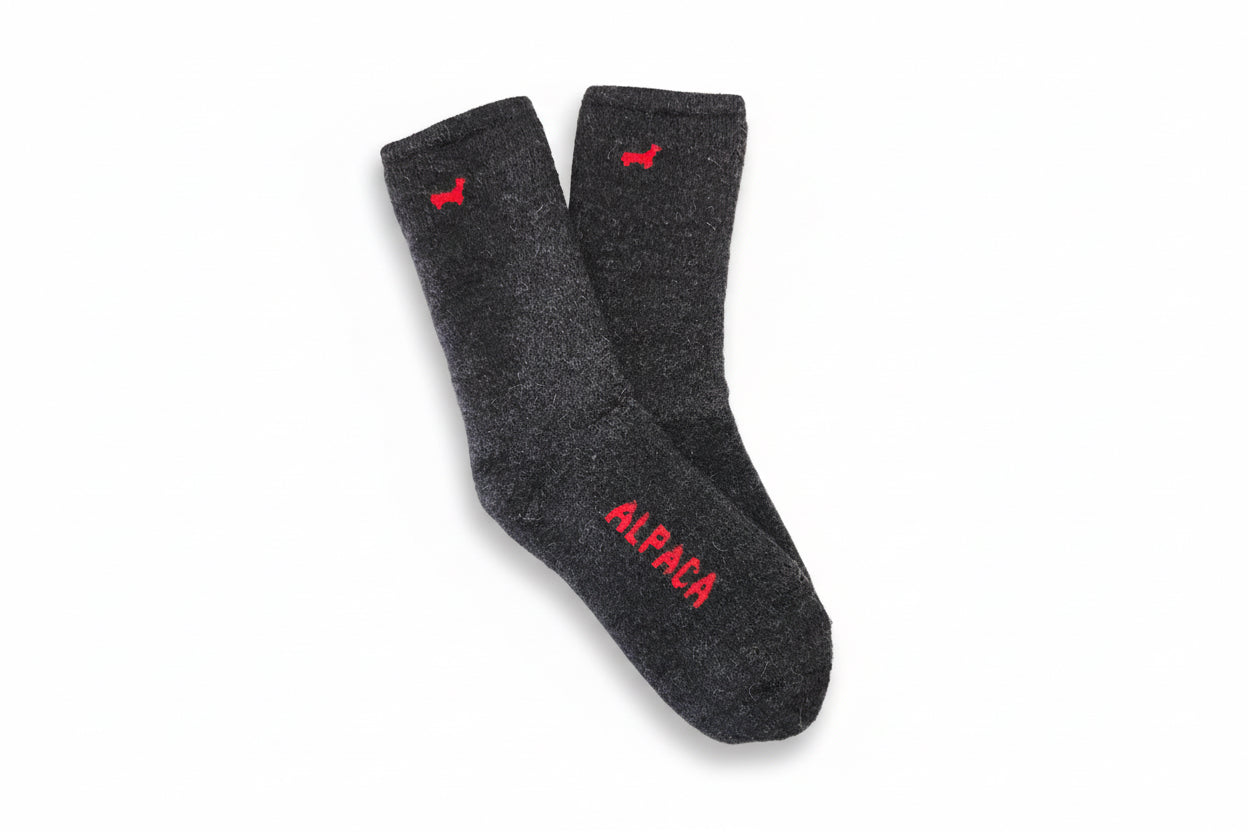 Rugged Alpaca Socks-Charcoal