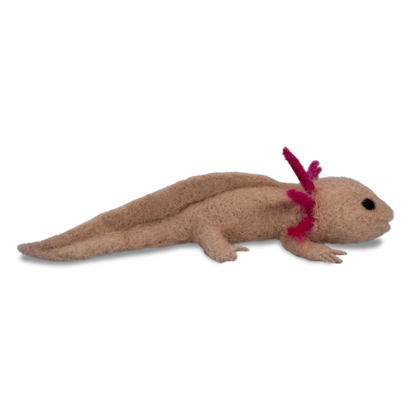 Axolotl: Aquatic Felted Alpaca Sculpture