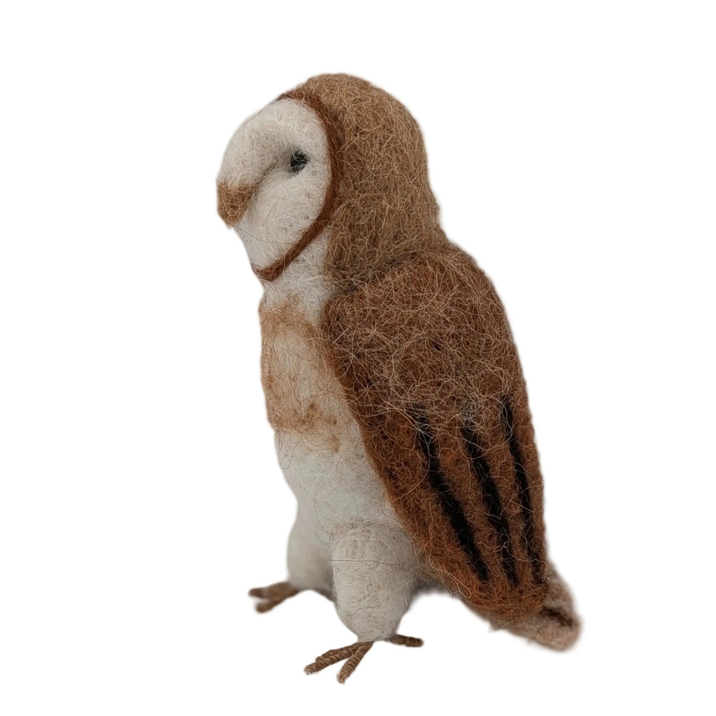 Needle felted barn owl by Lanart Alpaca