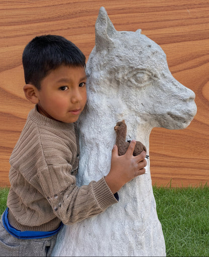 Authentic alpaca fiber animal ornament made in Peru