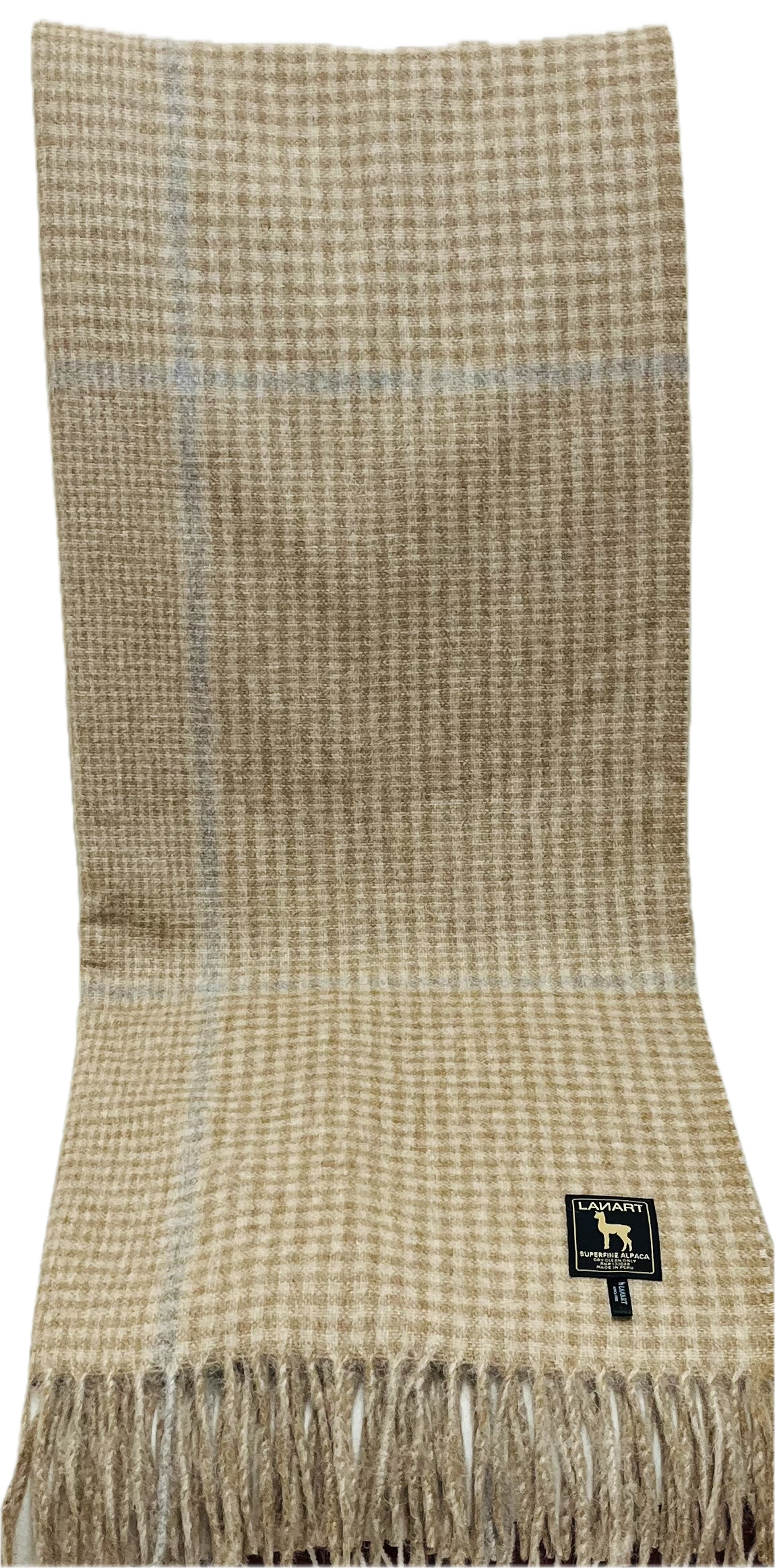 Cross Plaid Alpaca Throw Blanket