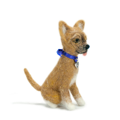 Chihuahua Pup: Felted Alpaca Sculpture