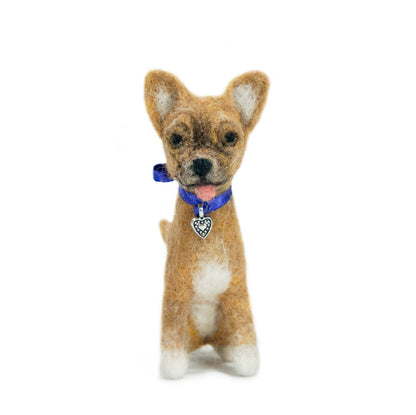 Chihuahua Pup: Felted Alpaca Sculpture