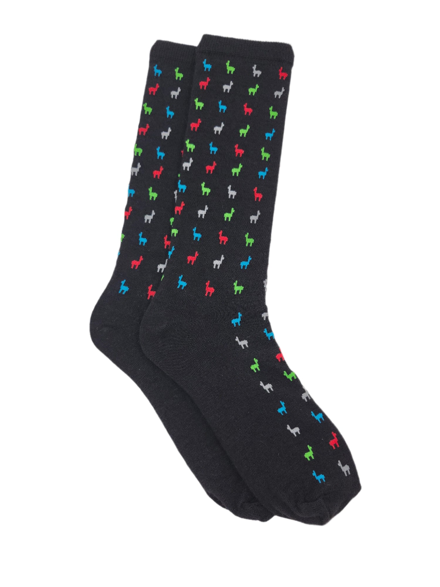 Dress: Colorful Logo Socks - Black