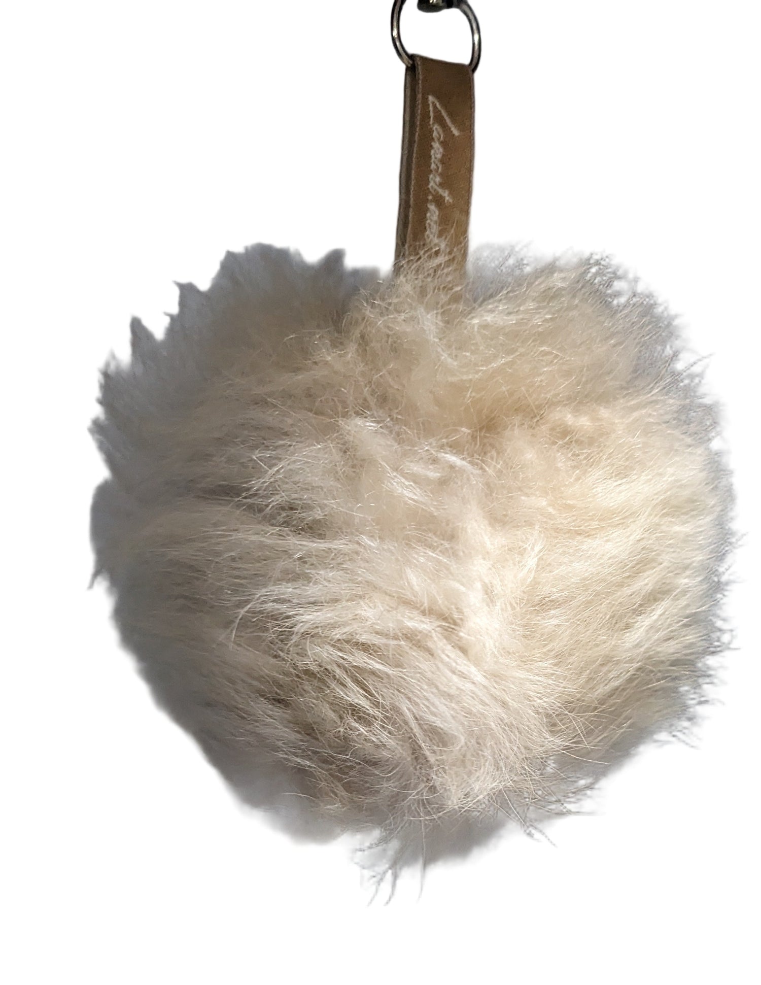 Plush Pompom Charm: Natural